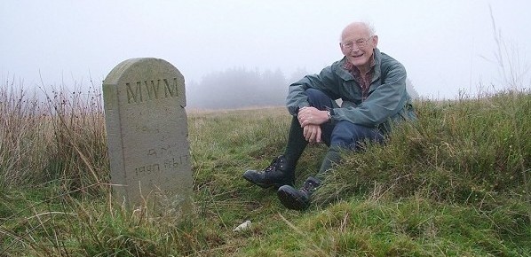 David Smith on the summit of Mynydd y Lan