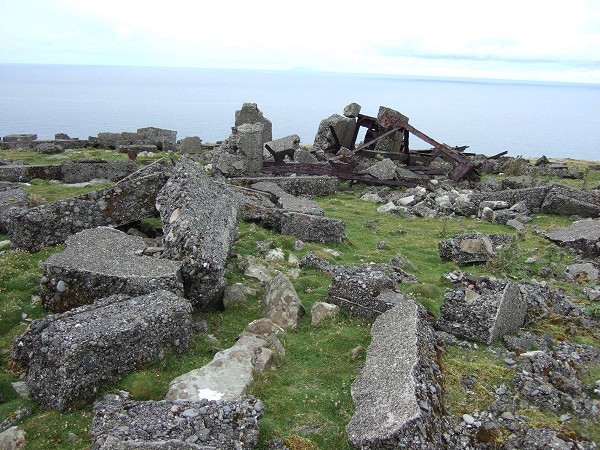 Some of the concrete junk on top of Ward Hill (photo: Alan Dawson)