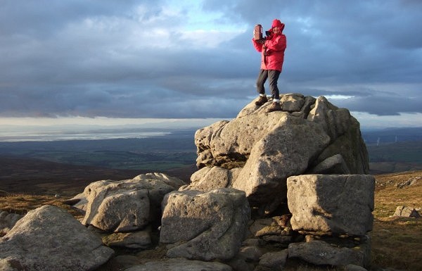 Pam Swales on one of the summits of Ward's Stone