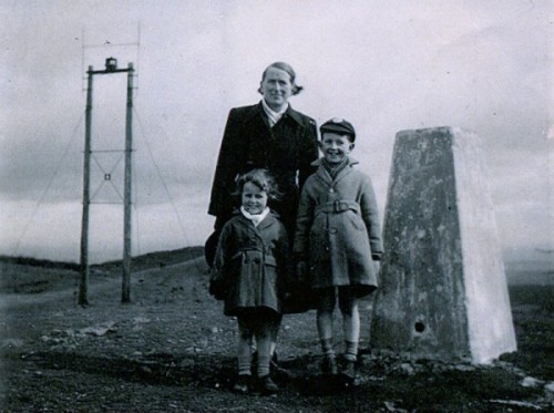 Alistair Milner and family on The Wrekin in 1953