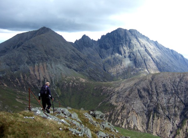 Garbh-bheinn, Clach Glas and Bla Bheinn from Marsco<br />
(photo: Alan Dawson)