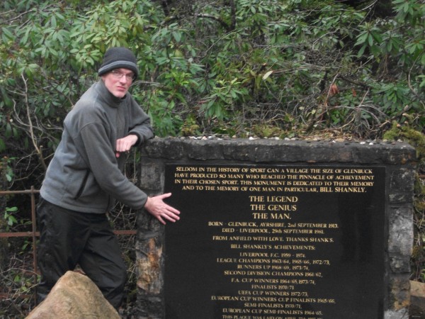 Dale Allan by someone's memorial stone