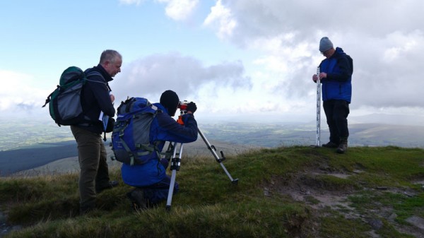 Surveying Fan Brycheiniog (photo: George Gradwell)