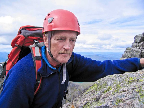 Les Rothnie on Tower Ridge, Ben Nevis