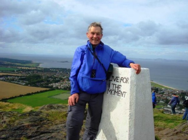 Miles living for the moment on North Berwick Law (photo: Iain Park)