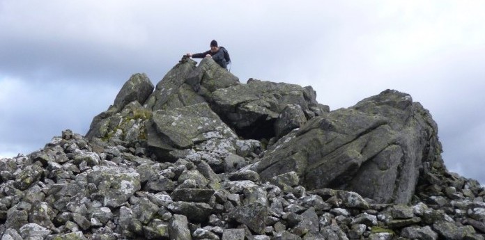 Guard on the borderline summit of The Schil
