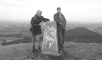Alan Castle (left) and Alan Dawson on Eildon Mid Hill