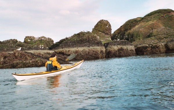 Audrey Litterick bagging by sea (photo: Andy Walker)