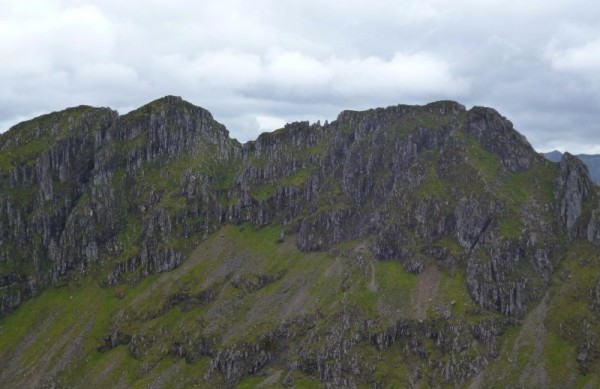 Aonach Eagach East Top (left) and West Top (photo: Alan Dawson)